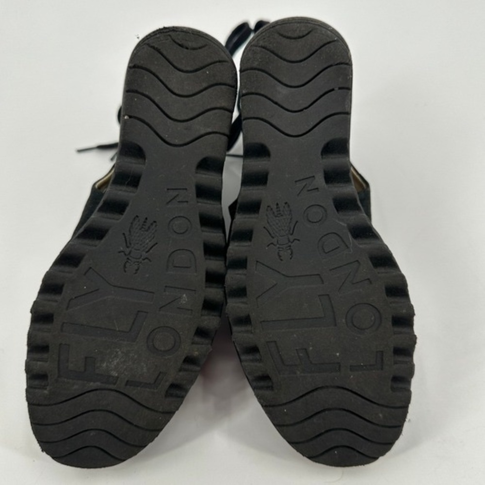 Black Peep Toe Platform Ankle Booties - Picture 4 of 4
